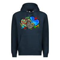 Navy autism hearts Premium Hoodie - Zillion Design Studio