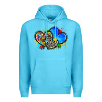 Ocean Blue autism hearts Premium Hoodie - Zillion Design Studio