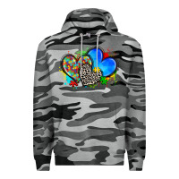 Slate Camo autism hearts Premium Hoodie - Zillion Design Studio