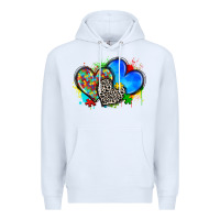 White autism hearts Premium Hoodie - Zillion Design Studio