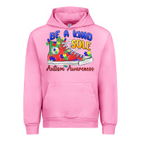 Fuchsia Pink be a kind sole autism awareness Urban Hoodie - MaliasSmallBusiness