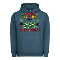 Pigment Midnight Navy farm fresh christmas trees Urban Hoodie - MaliasSmallBusiness