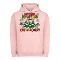 Pigment Salmon farm fresh christmas trees Urban Hoodie - MaliasSmallBusiness
