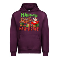 Mauve Wine happ yee haw lidays Urban Hoodie - MaliasSmallBusiness