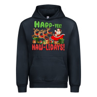 Navy happ yee haw lidays Urban Hoodie - MaliasSmallBusiness