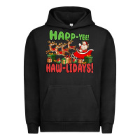 Pigment Black happ yee haw lidays Urban Hoodie - MaliasSmallBusiness