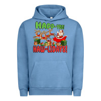 Pigment Pebble Blue happ yee haw lidays Urban Hoodie - MaliasSmallBusiness