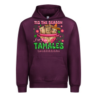 Mauve Wine tis the season for tamales tama la la la Urban Hoodie - MaliasSmallBusiness