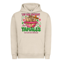 Pigment French Oak tis the season for tamales tama la la la Urban Hoodie - MaliasSmallBusiness