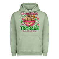 Pigment Oil Green tis the season for tamales tama la la la Urban Hoodie - MaliasSmallBusiness