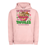 Pigment Salmon tis the season for tamales tama la la la Urban Hoodie - MaliasSmallBusiness