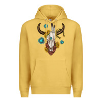 Antique Gold western cow skull Premium Hoodie - texasbilliewilder