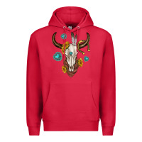 Cardinal western cow skull Premium Hoodie - texasbilliewilder