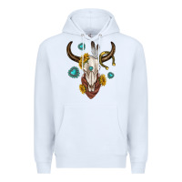 White western cow skull Premium Hoodie - texasbilliewilder