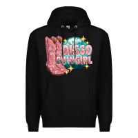 Black western disco cowgirl Premium Hoodie - texasbilliewilder