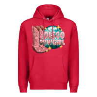 Cardinal western disco cowgirl Premium Hoodie - texasbilliewilder