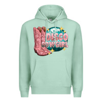 Seafoam western disco cowgirl Premium Hoodie - texasbilliewilder