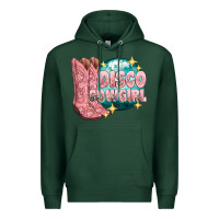 Sports Green western disco cowgirl Premium Hoodie - texasbilliewilder
