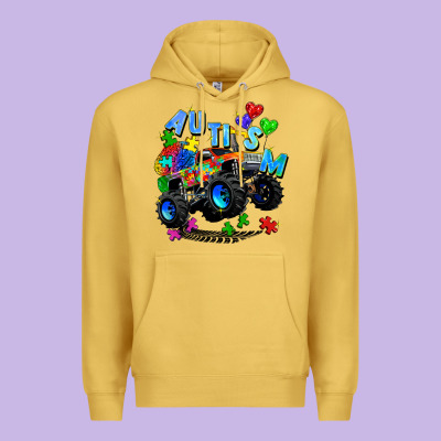 Monster Truck Autism Premium Hoodie Designed By Zillion Design Studio