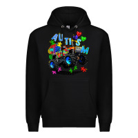 Black monster truck autism Premium Hoodie - Zillion Design Studio