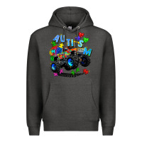 Charcoal Heather monster truck autism Premium Hoodie - Zillion Design Studio