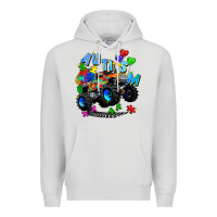 Dove Grey monster truck autism Premium Hoodie - Zillion Design Studio