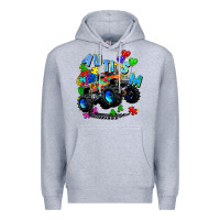Heather Grey monster truck autism Premium Hoodie - Zillion Design Studio