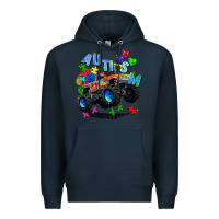 Navy monster truck autism Premium Hoodie - Zillion Design Studio