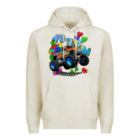 Oatmeal Heather monster truck autism Premium Hoodie - Zillion Design Studio