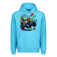 Ocean Blue monster truck autism Premium Hoodie - Zillion Design Studio