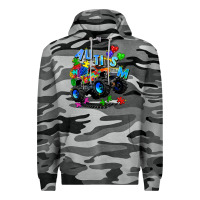 Slate Camo monster truck autism Premium Hoodie - Zillion Design Studio