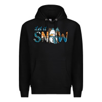 Black Let It Snow Snowman Premium Hoodie - RanaPortraitStore