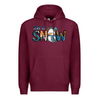 Burgundy Let It Snow Snowman Premium Hoodie - RanaPortraitStore