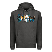 Charcoal Heather Let It Snow Snowman Premium Hoodie - RanaPortraitStore