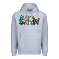 Heather Grey Let It Snow Snowman Premium Hoodie - RanaPortraitStore