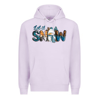 Lilac Let It Snow Snowman Premium Hoodie - RanaPortraitStore