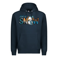 Navy Let It Snow Snowman Premium Hoodie - RanaPortraitStore