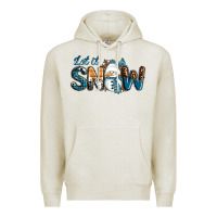 Oatmeal Heather Let It Snow Snowman Premium Hoodie - RanaPortraitStore