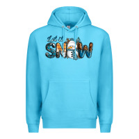 Ocean Blue Let It Snow Snowman Premium Hoodie - RanaPortraitStore