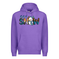 Purple Let It Snow Snowman Premium Hoodie - RanaPortraitStore