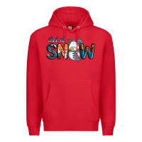 Red Let It Snow Snowman Premium Hoodie - RanaPortraitStore