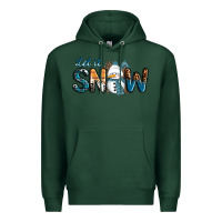 Sports Green Let It Snow Snowman Premium Hoodie - RanaPortraitStore