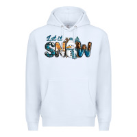 White Let It Snow Snowman Premium Hoodie - RanaPortraitStore