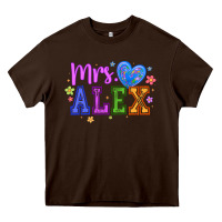 Chocolate Brown mrs Heavy Core Tee - CowhideDigitalArt
