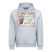 Heather Grey fueled by iced coffee and anxiety Urban Hoodie - MaliasSmallBusiness
