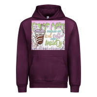 Mauve Wine fueled by iced coffee and anxiety Urban Hoodie - MaliasSmallBusiness