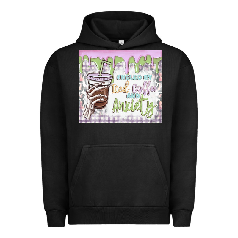 Fueled By Iced Coffee And Anxiety Urban Hoodie by MaliasSmallBusiness | Teevron