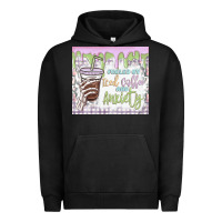 Pigment Black fueled by iced coffee and anxiety Urban Hoodie - MaliasSmallBusiness