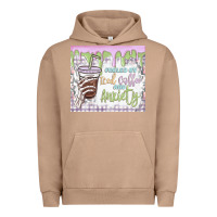Pigment Burro fueled by iced coffee and anxiety Urban Hoodie - MaliasSmallBusiness