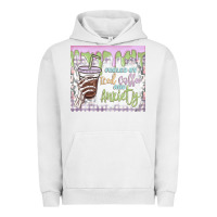 Pigment Lunar Rock fueled by iced coffee and anxiety Urban Hoodie - MaliasSmallBusiness
